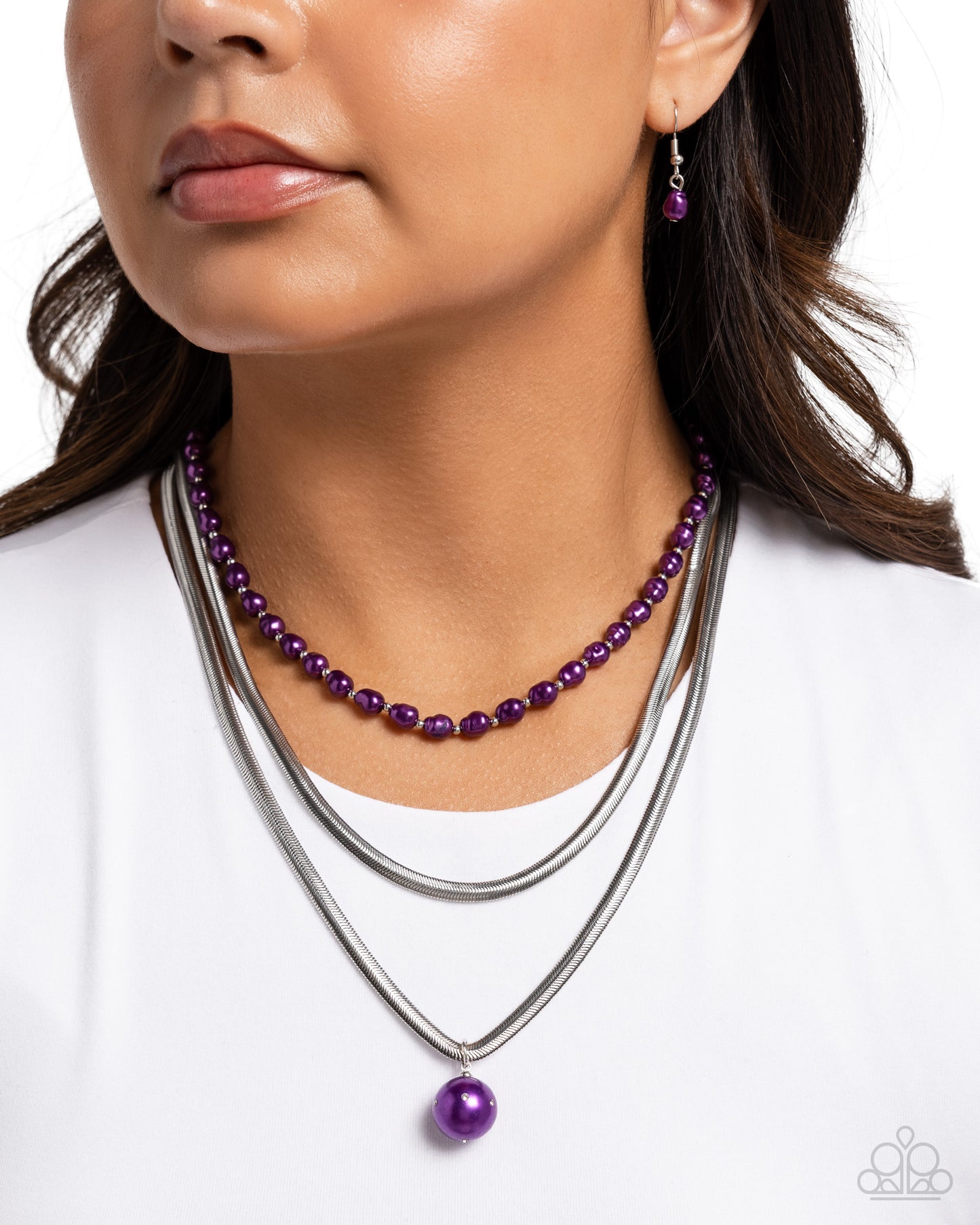 Flourishing Finale - purple - Paparazzi necklace