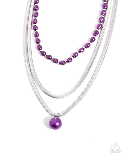 Flourishing Finale - purple - Paparazzi necklace