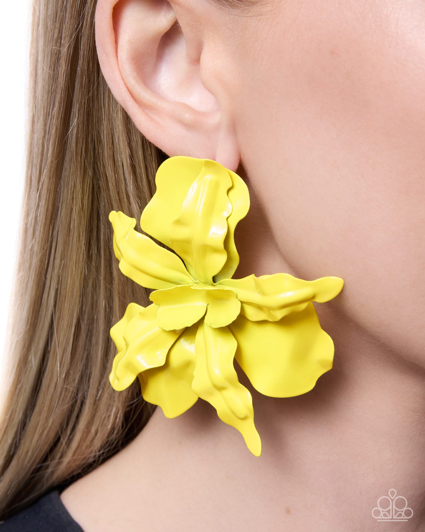 Flourishing Freestyle - yellow - Paparazzi earrings