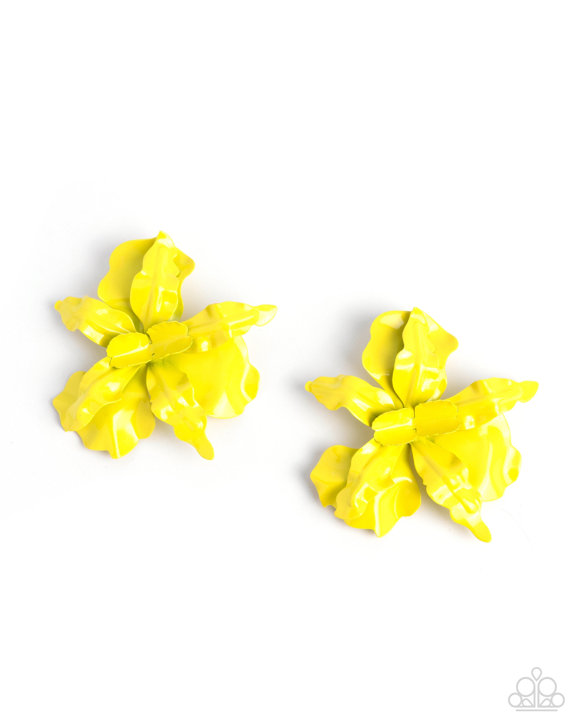 Flourishing Freestyle - yellow - Paparazzi earrings