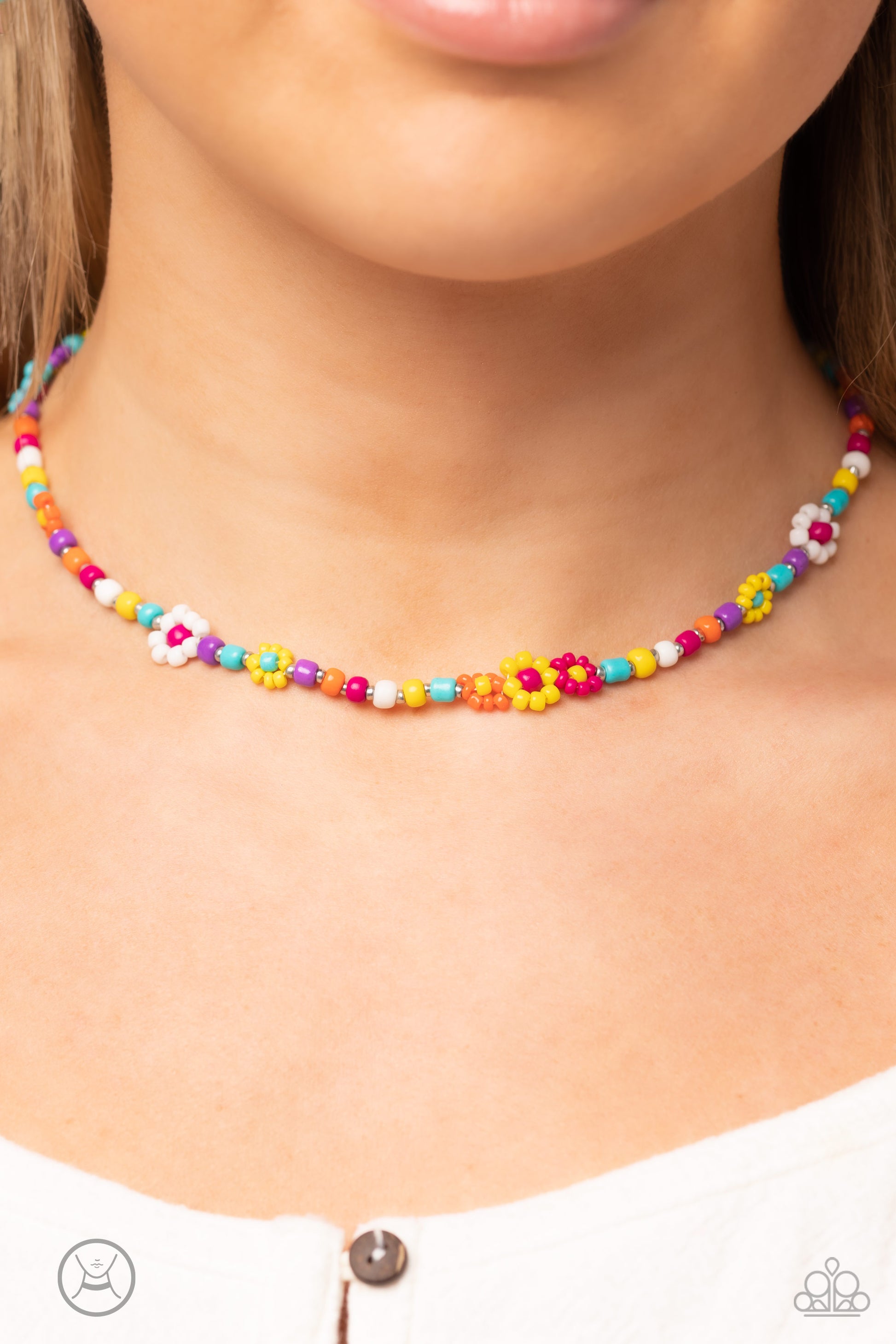 Flower Child Flair - multi BL/MT - Paparazzi necklace