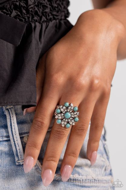 Flower of Life - blue - Paparazzi ring