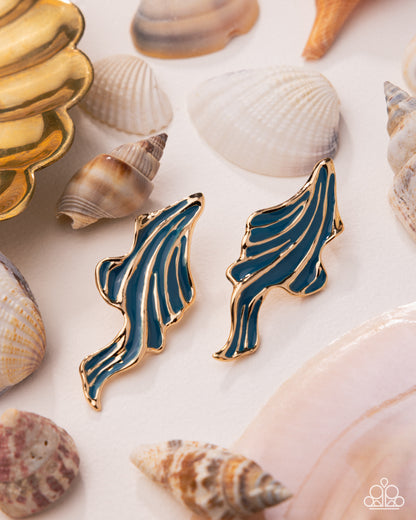 Fluid Fashion - blue - Paparazzi earrings
