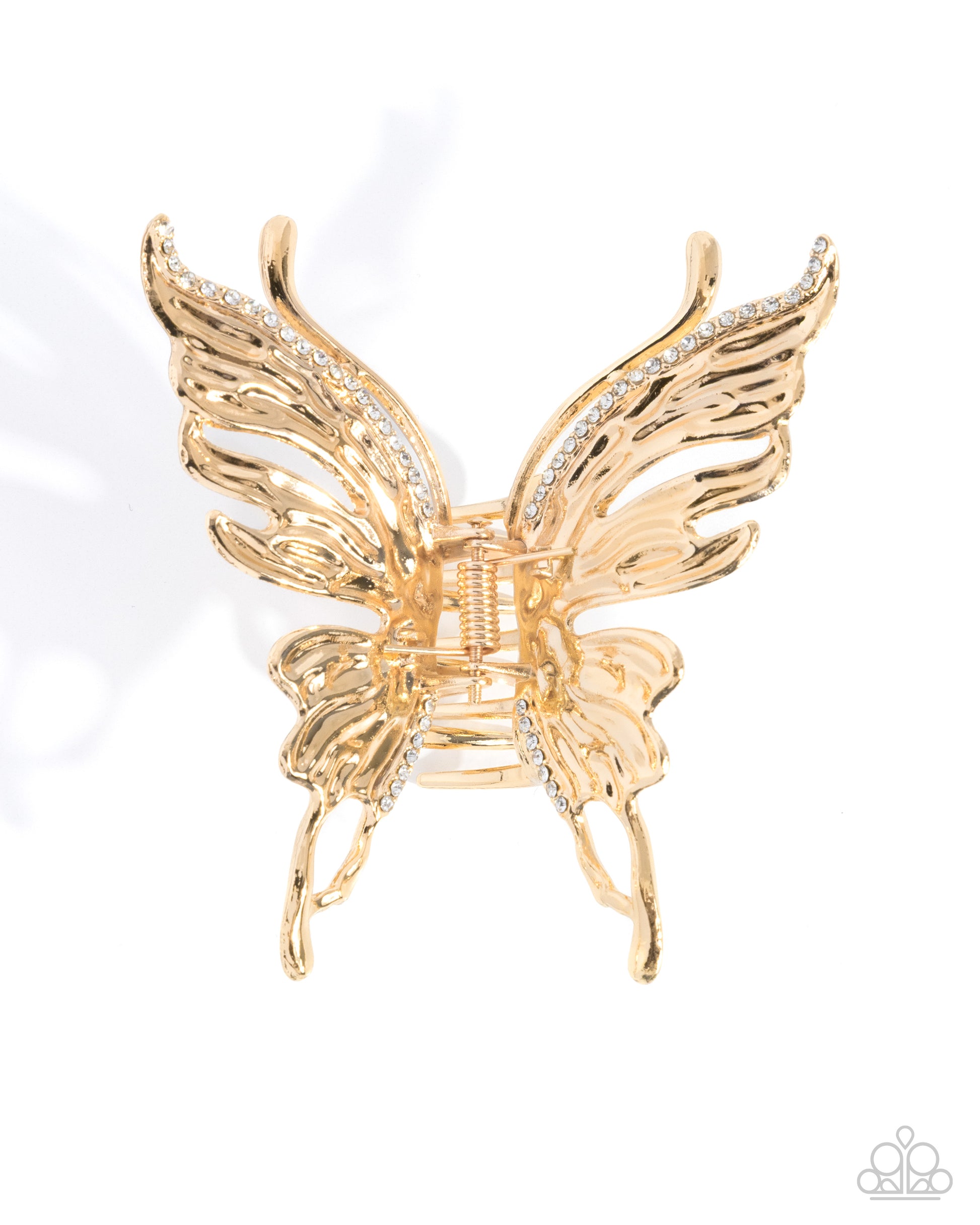 Flutter Following - gold - Paparazzi hair clip