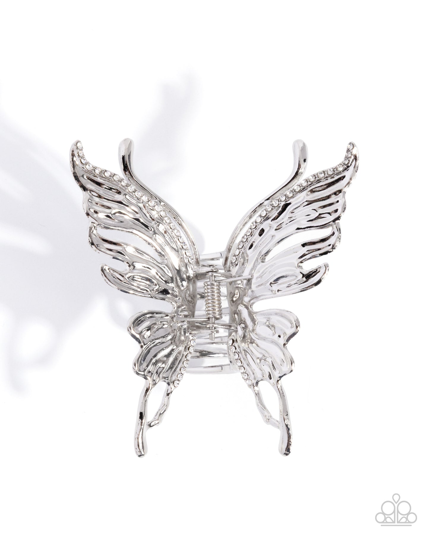 Flutter Following - white - Paparazzi hair clip