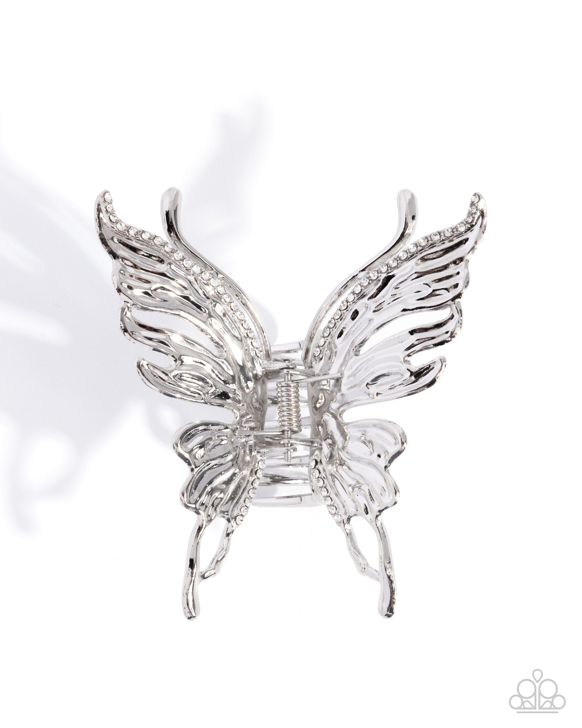 Flutter Following - white - Paparazzi hair clip