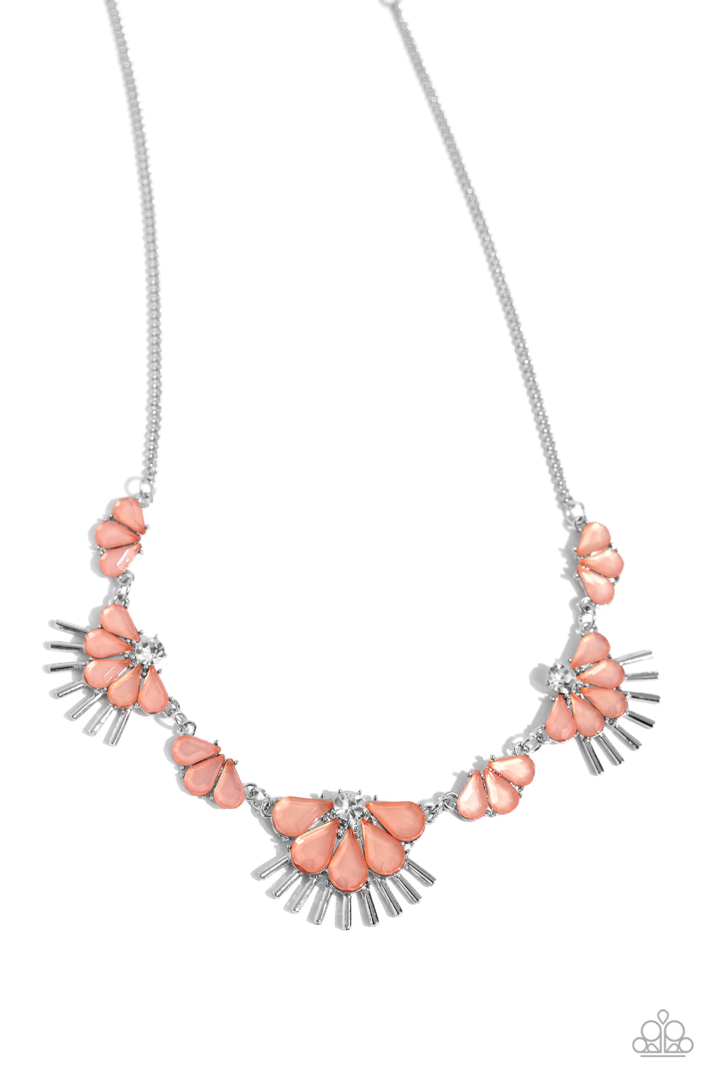 Fluttering Fan - orange - Paparazzi necklace