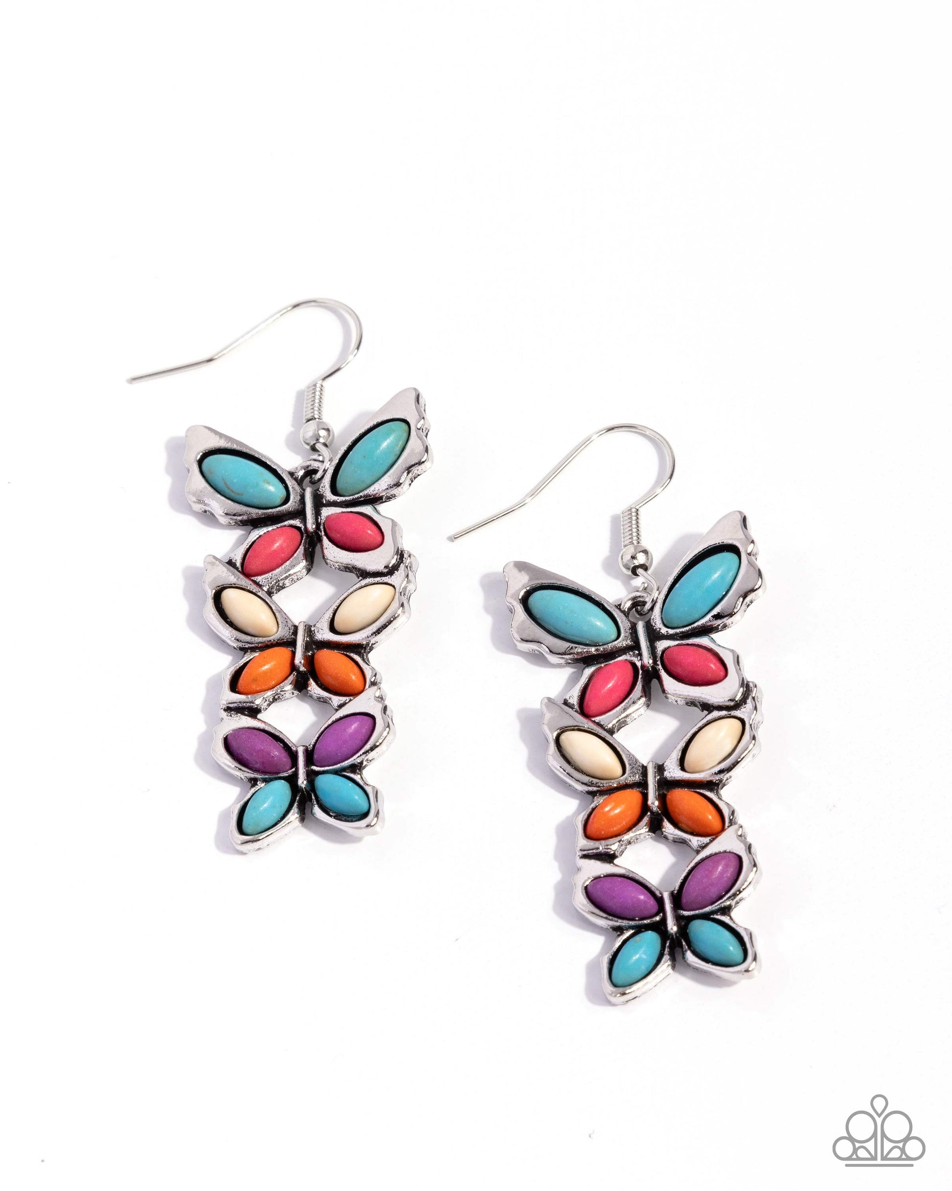 Fluttering Fantasy - multi - Paparazzi earrings