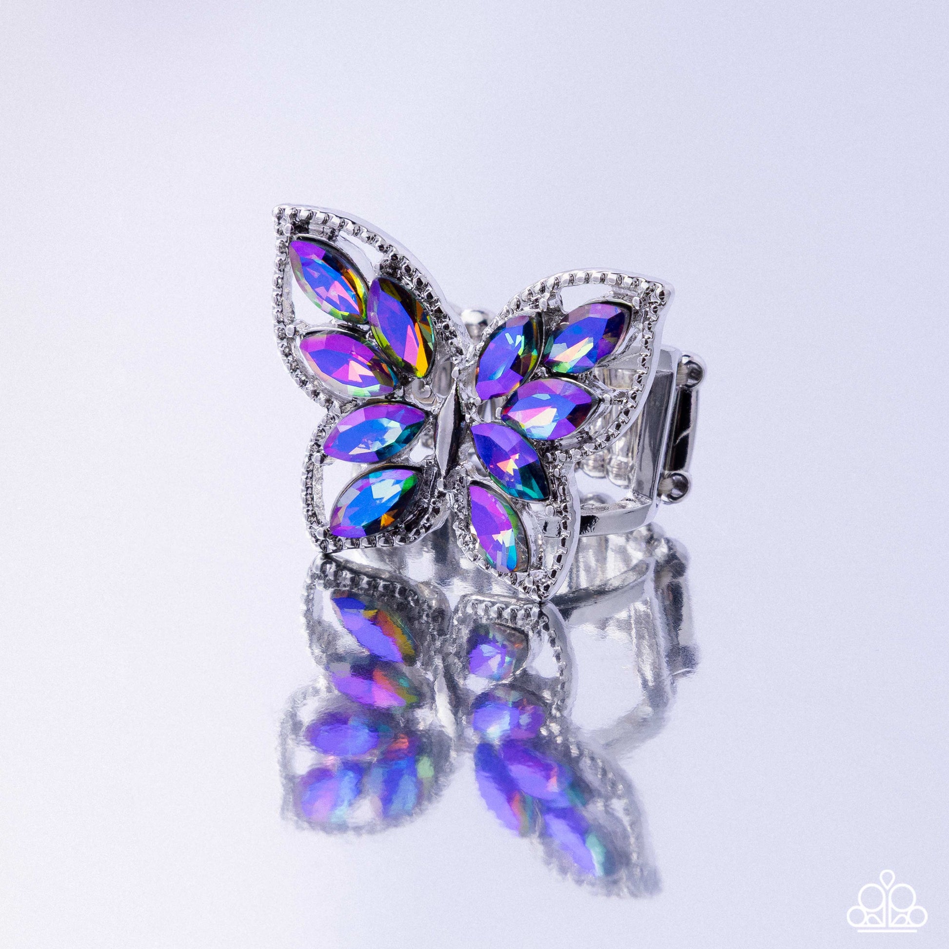 Fluttering Fashionista - multi (silver) - Paparazzi ring