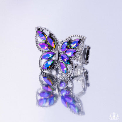 Fluttering Fashionista - multi (silver) - Paparazzi ring