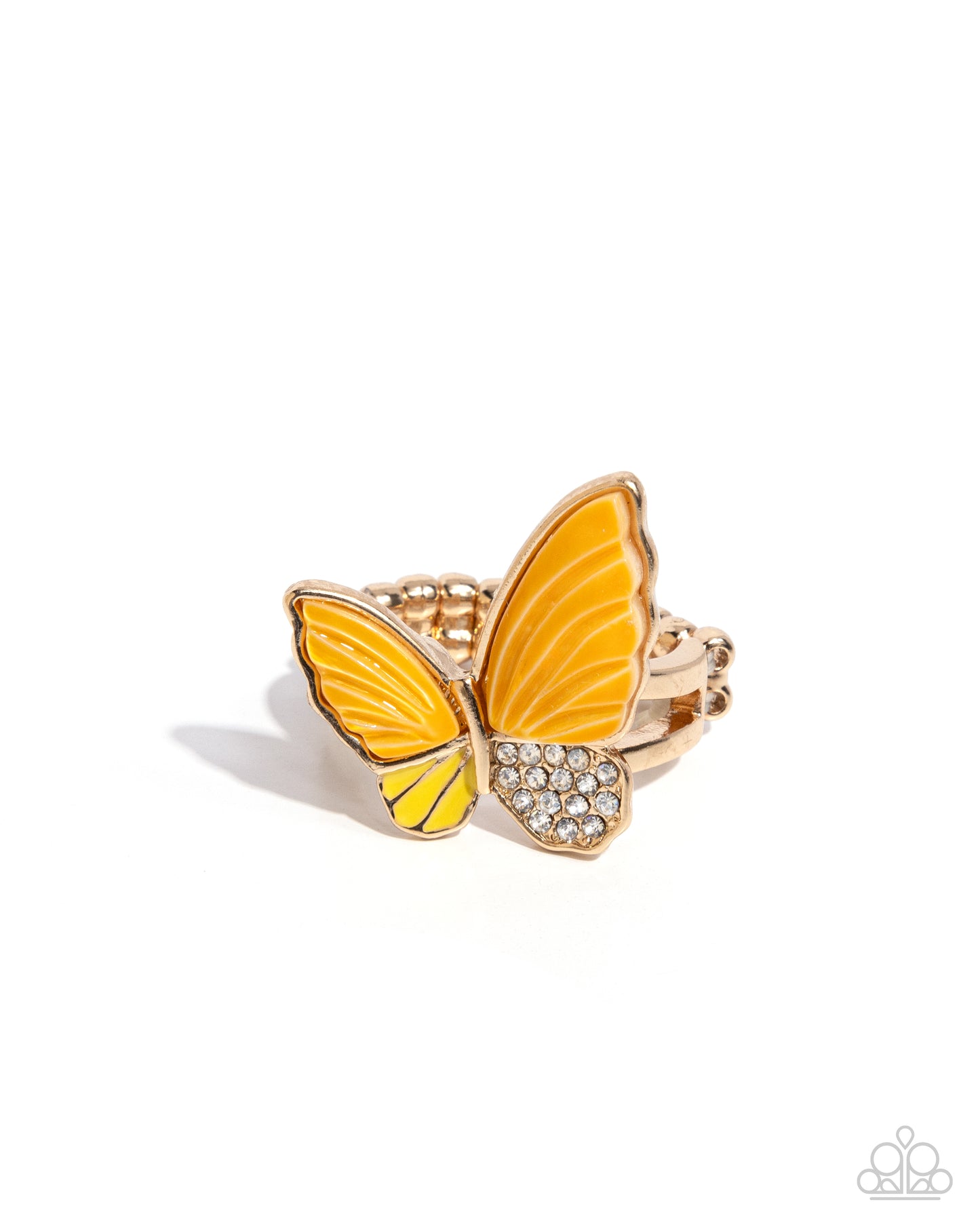 Fluttering Fidelity - yellow - Paparazzi ring