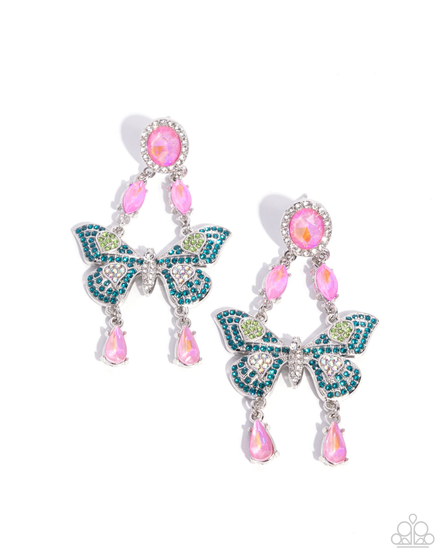 Fluttering Finish - multi - Paparazzi earrings