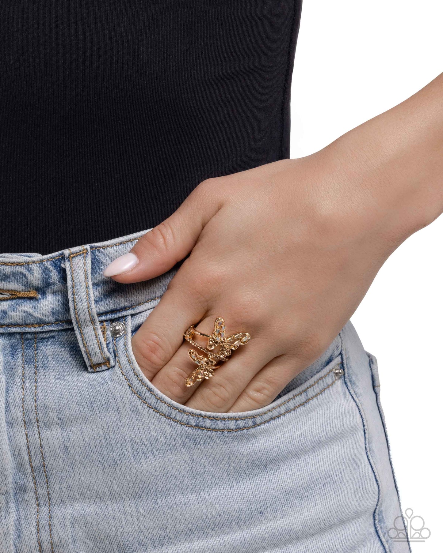 Fluttering Flamenco - brown - Paparazzi ring