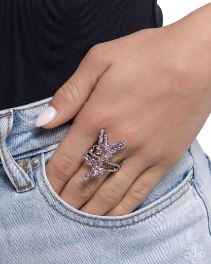 Fluttering Flamenco - pink - Paparazzi ring
