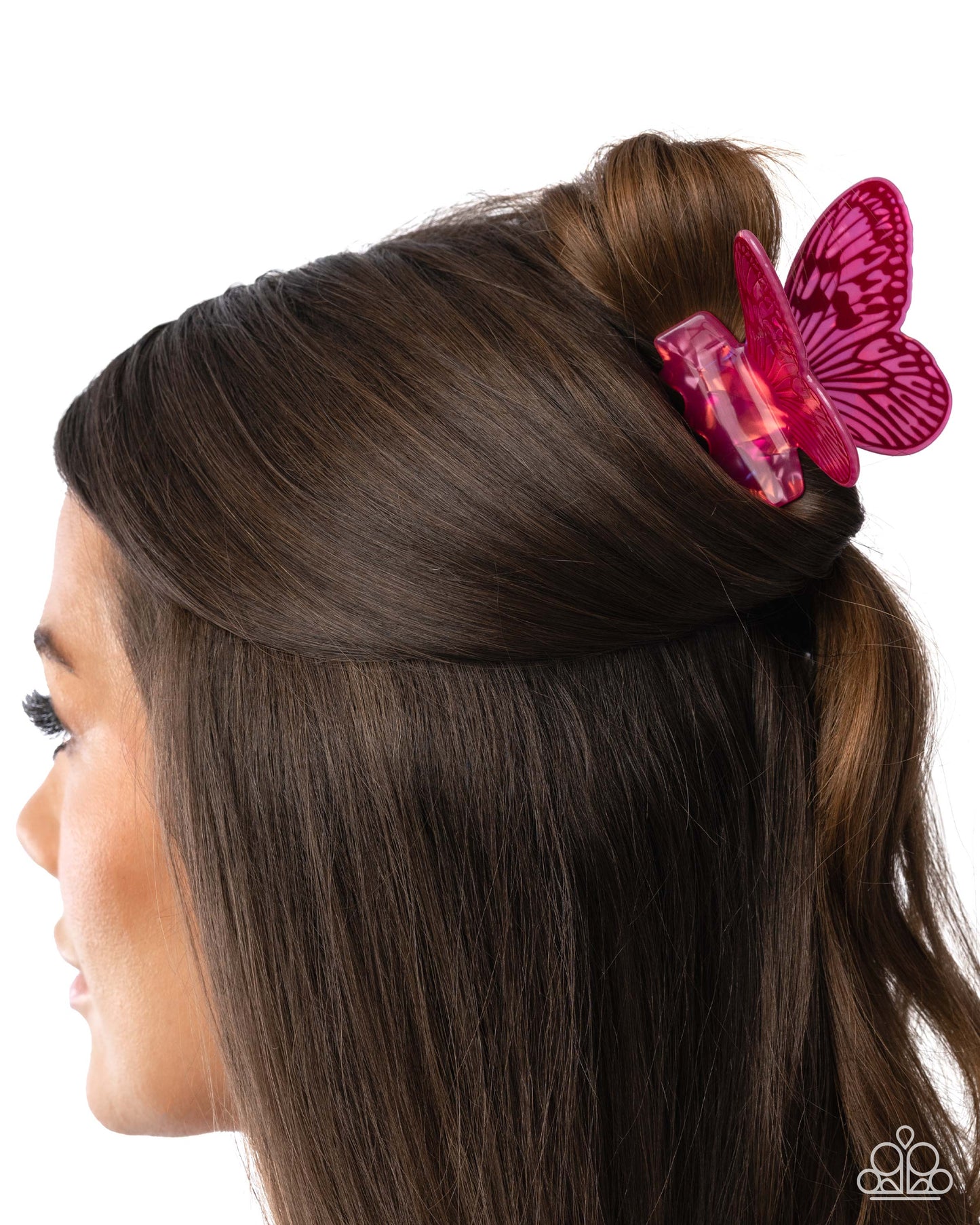 Fluttering Focus - pink - Paparazzi hair clip