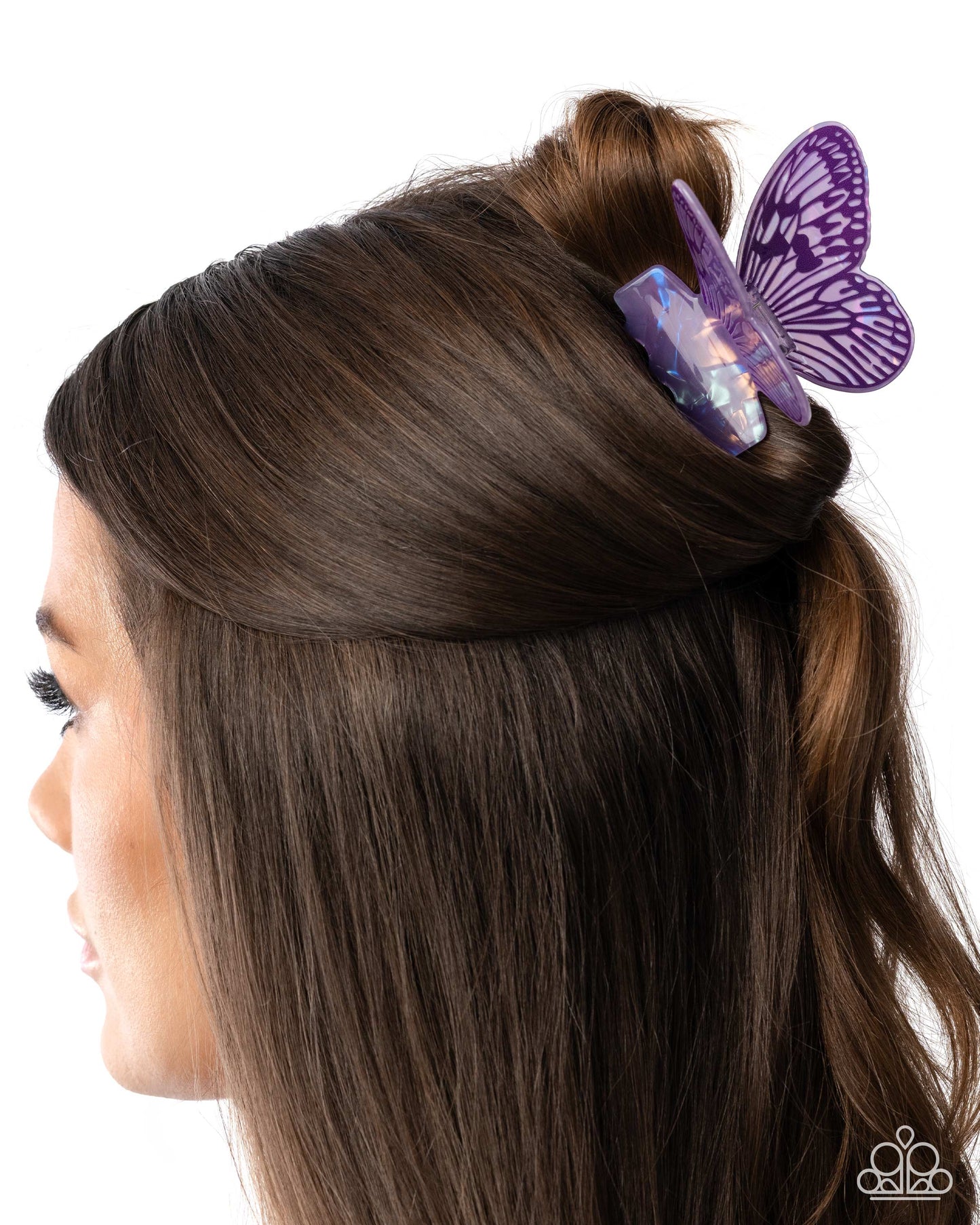 Fluttering Focus - purple - Paparazzi hair clip