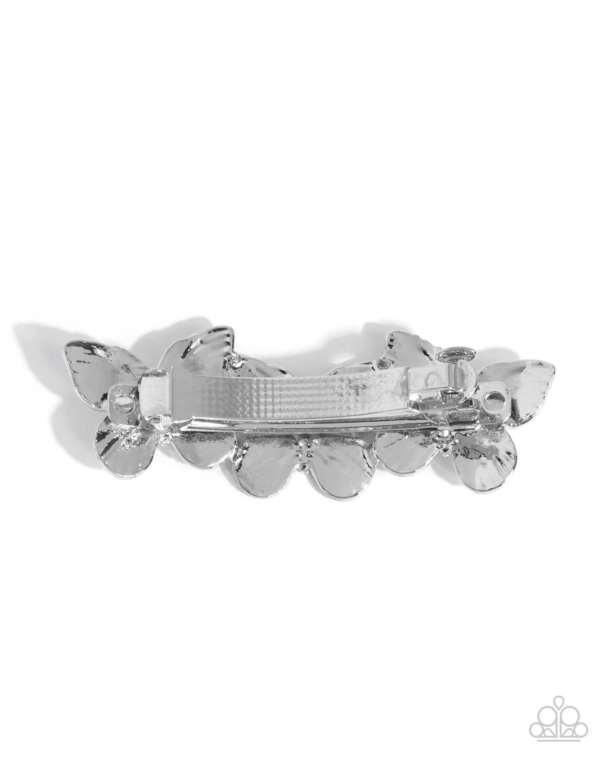 Fluttering Folklore - silver - Paparazzi hair clip