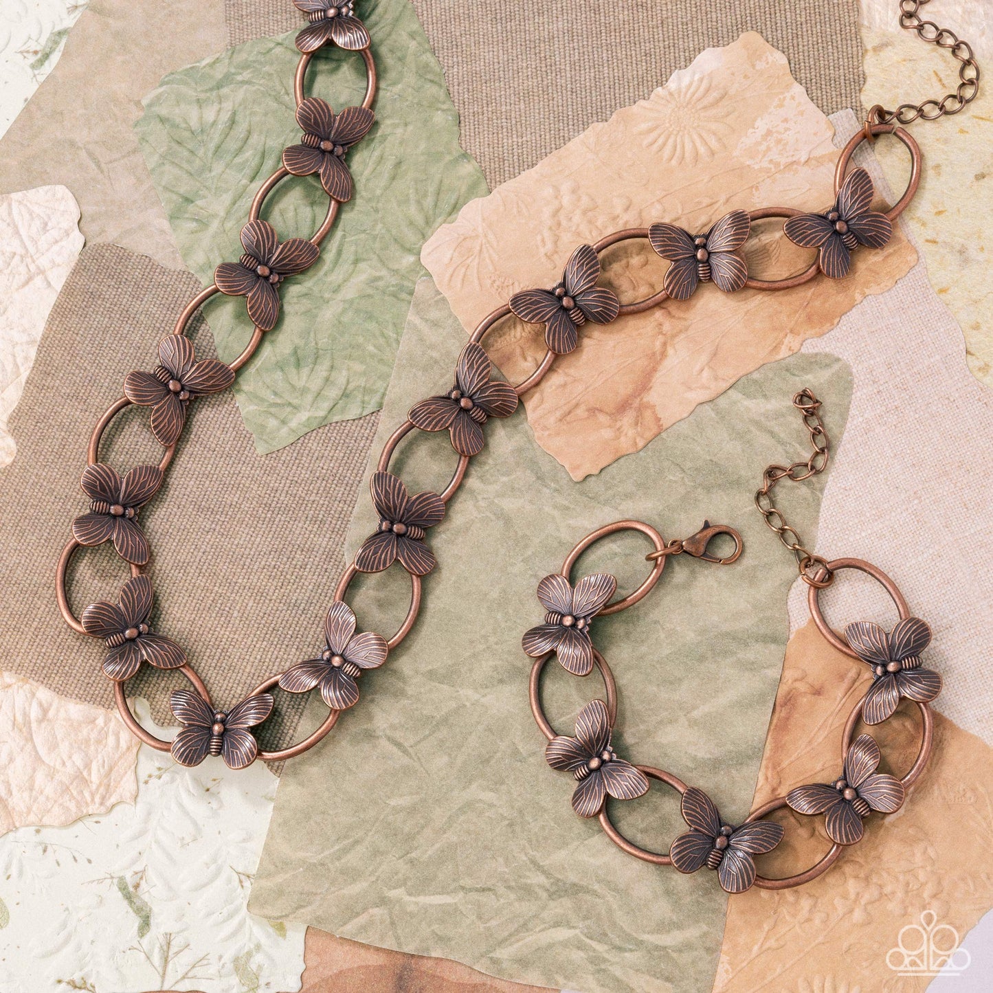 Fluttering Form - copper - Paparazzi complete set