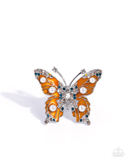Fluttering Formal - orange - Paparazzi ring