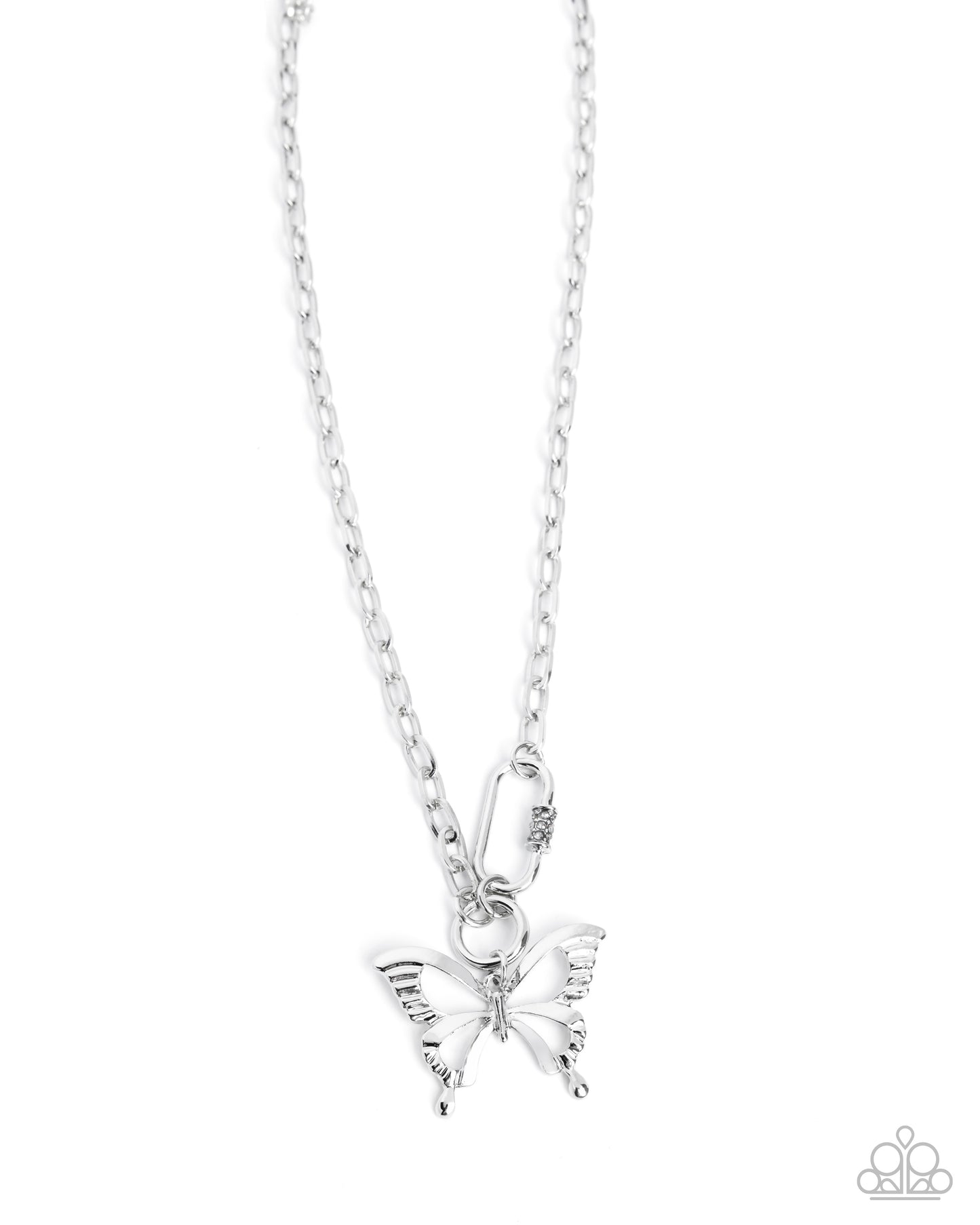 Fluttering Fuel - silver -  Paparazzi necklace