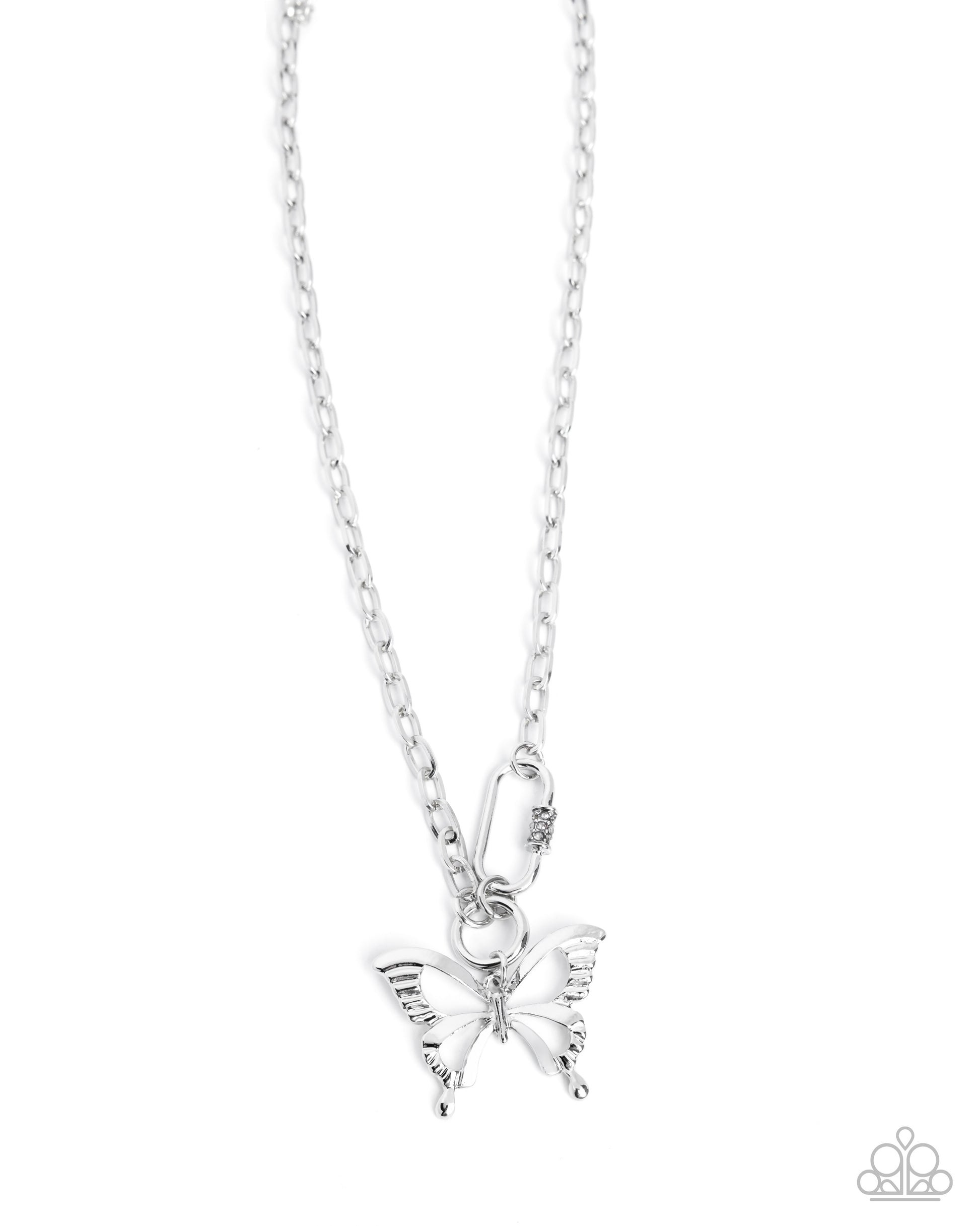 Fluttering Fuel - silver -  Paparazzi necklace