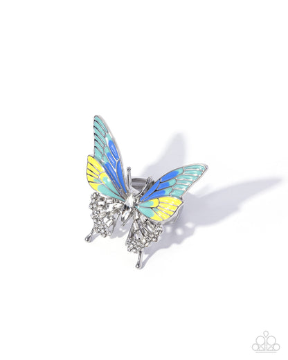 Fluttering Fusion - green - Paparazzi ring