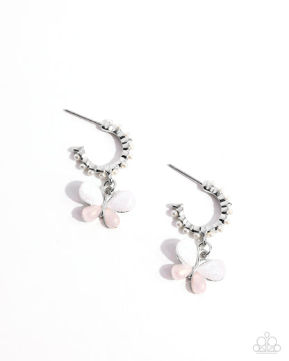 Fly to Your Heart - pink - Paparazzi earrings