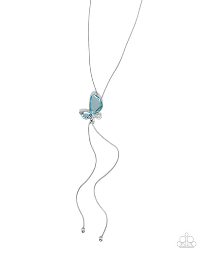Focused Flutter - blue - Paparazzi necklace