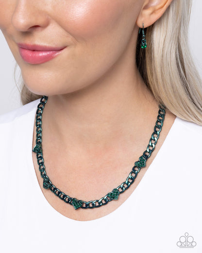 Fond Fashion - green - Paparazzi necklace