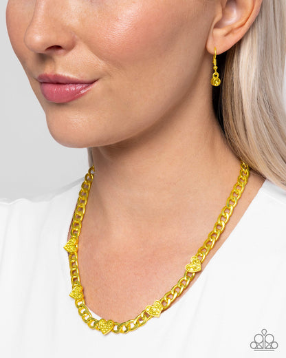 Fond Fashion - yellow - Paparazzi necklace