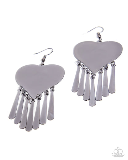 Fondly Fierce - black - Paparazzi earrings
