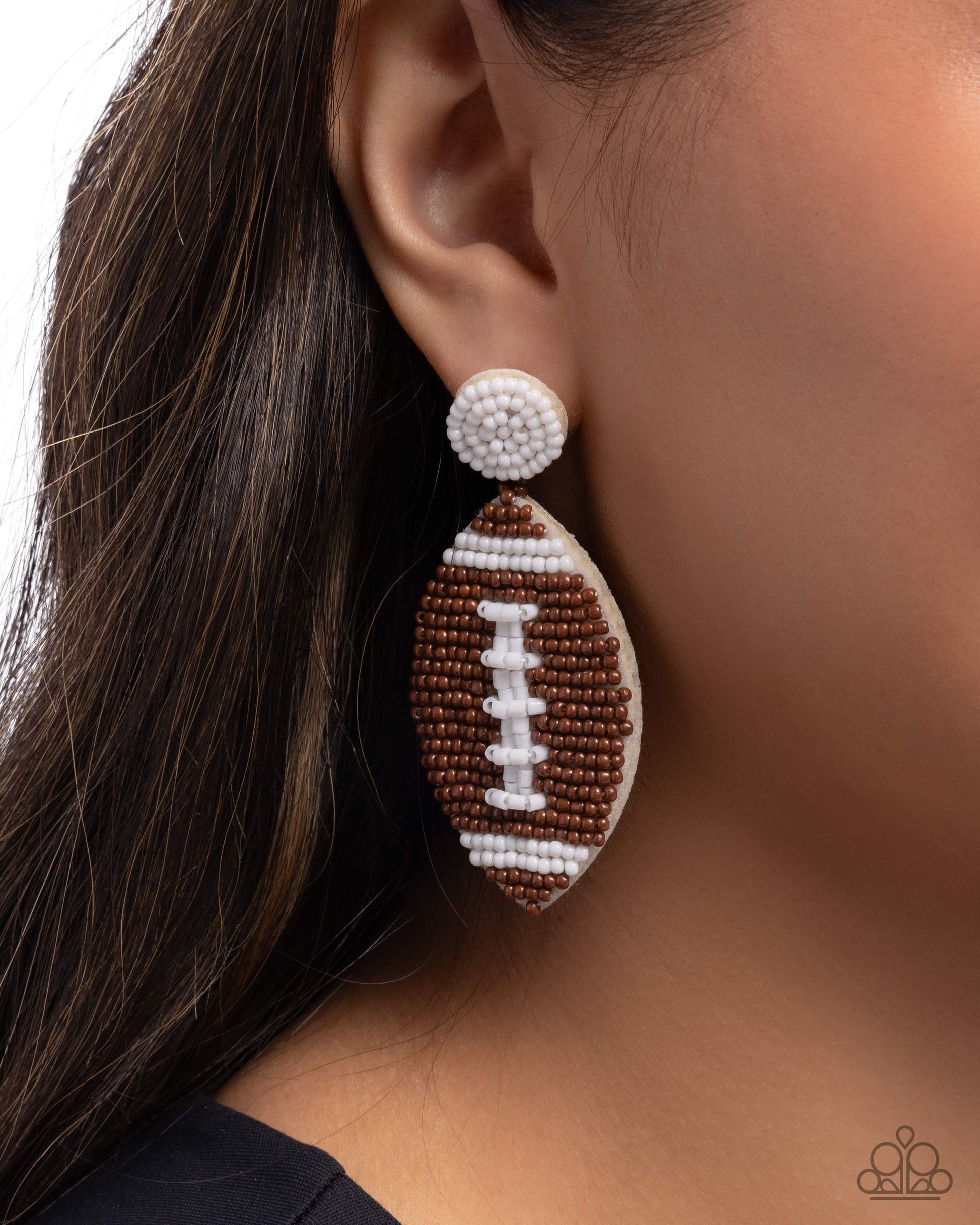 Football Fan - brown - Paparazzi earrings