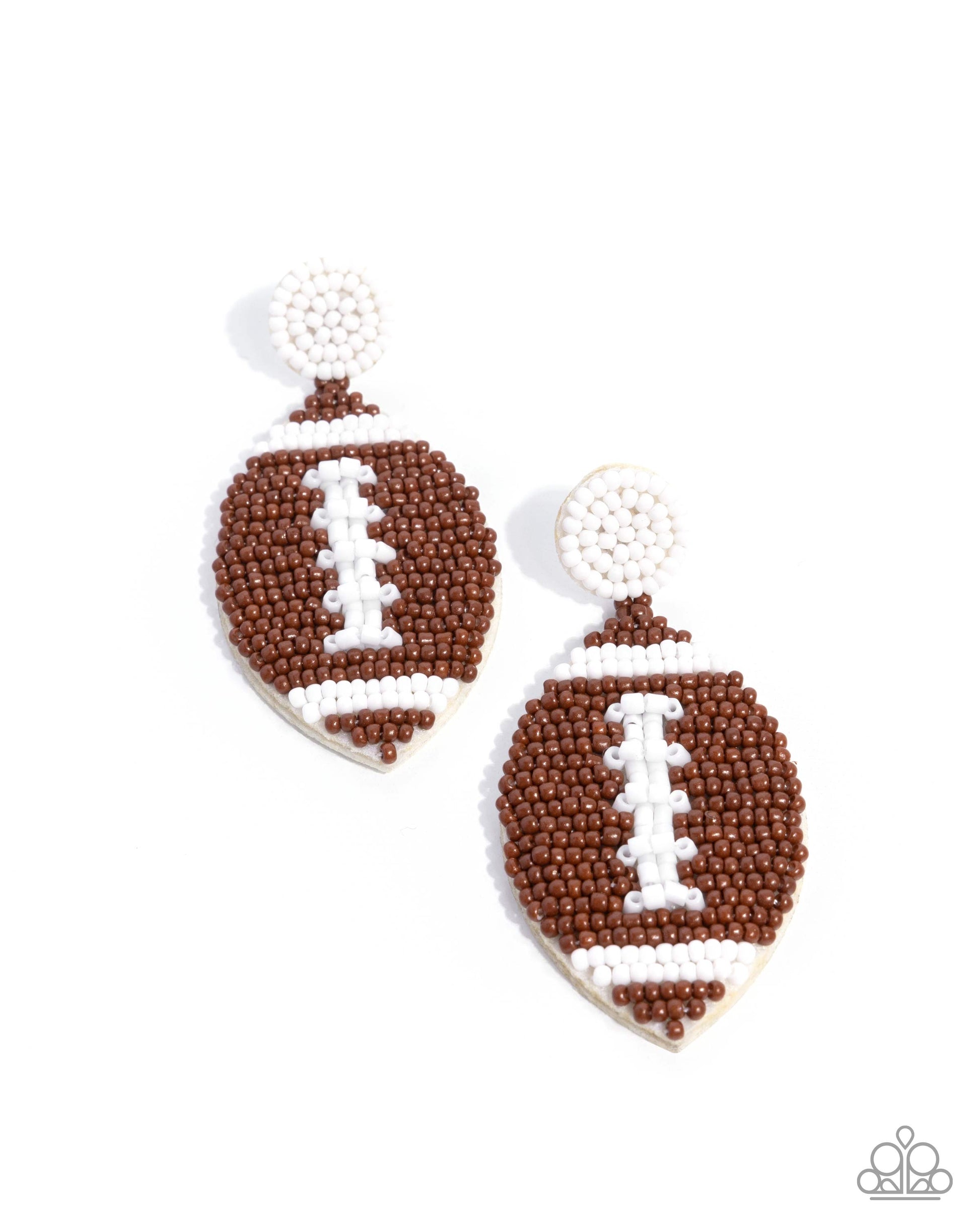 Football Fan - brown - Paparazzi earrings