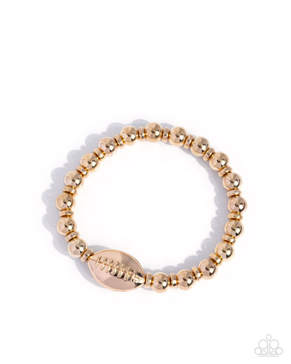 Football Flair - gold - Paparazzi bracelet