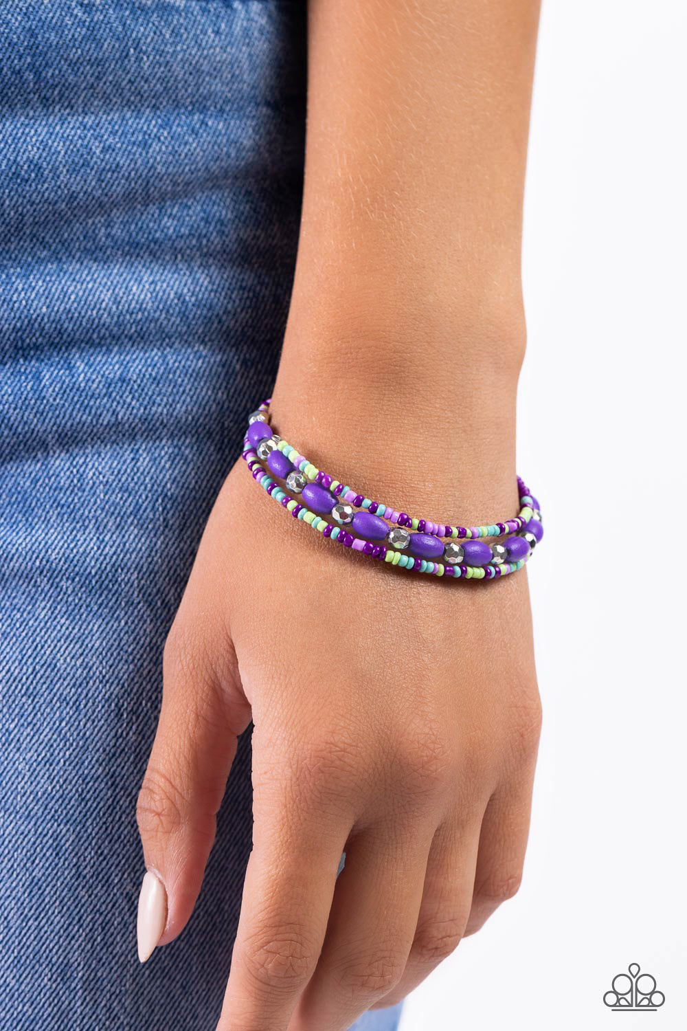 For WOOD Measure - purple - Paparazzi bracelet