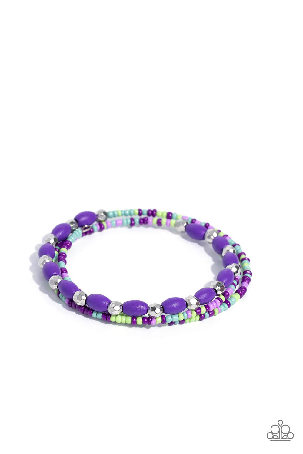 For WOOD Measure - purple - Paparazzi bracelet