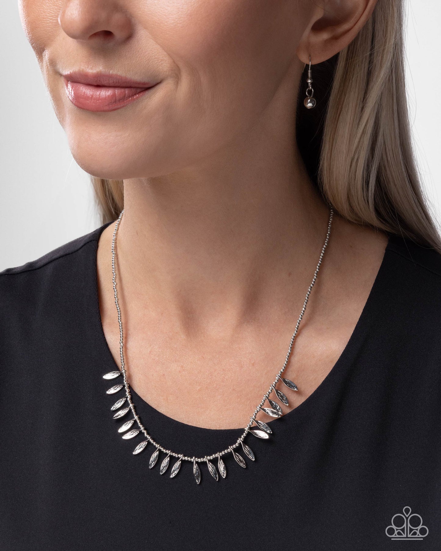 Forest Fringe - silver - Paparazzi necklace