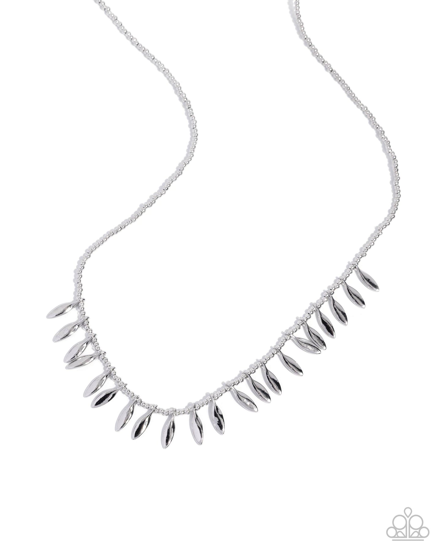 Forest Fringe - silver - Paparazzi necklace
