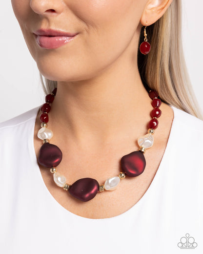 Forever Feature - red - Paparazzi necklace