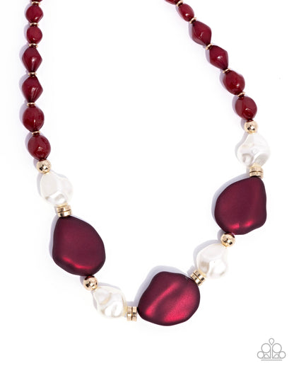 Forever Feature - red - Paparazzi necklace