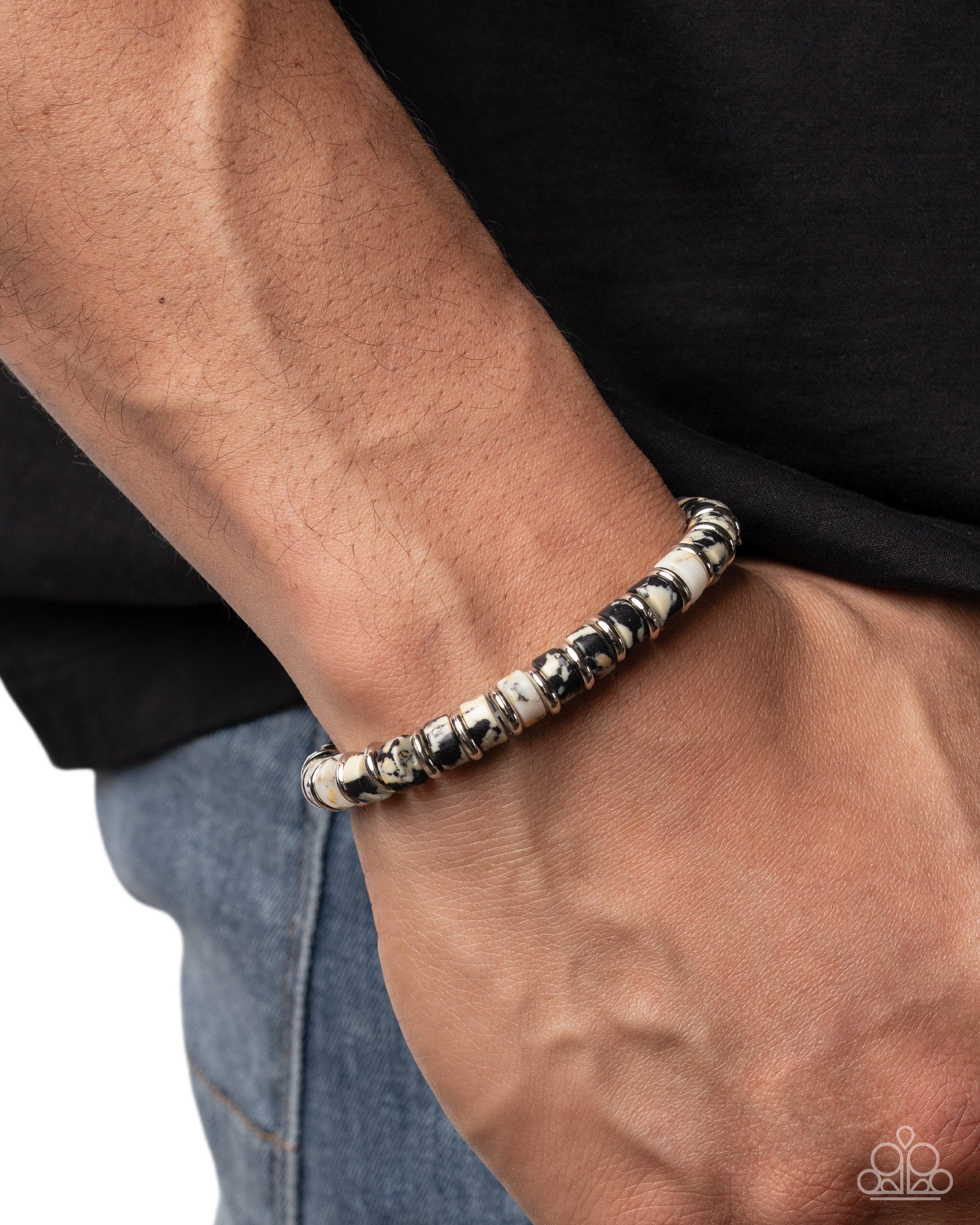 Forged Feature - black - Paparazzi MENS bracelet