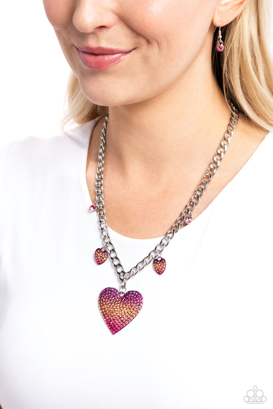 For the Most HEART - pink - Paparazzi necklace