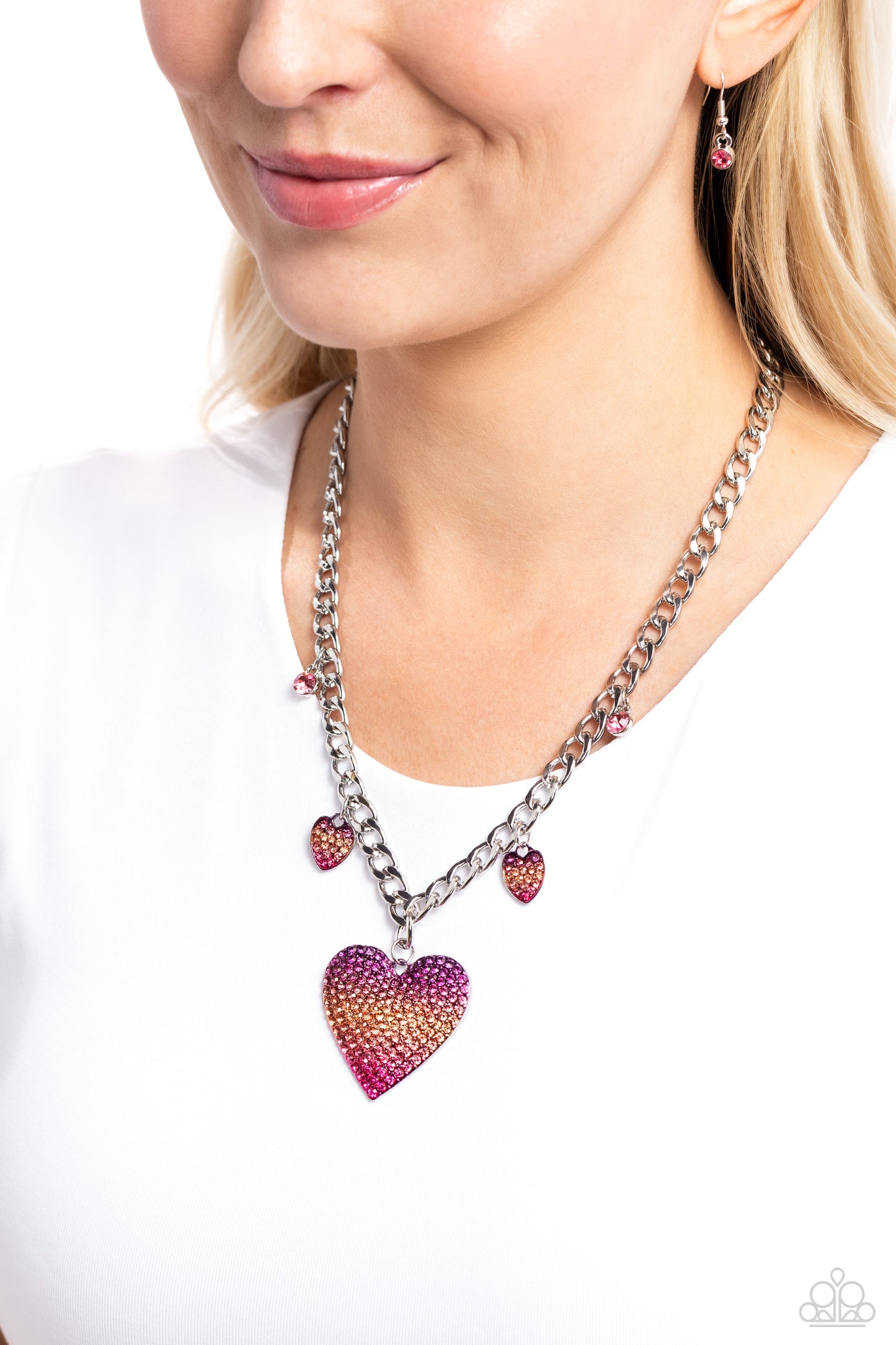 For the Most HEART - pink - Paparazzi necklace