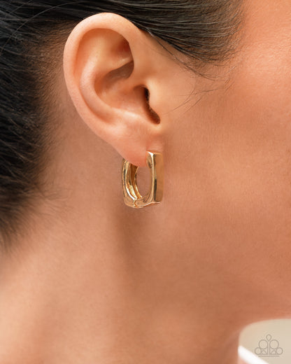 Fortnight Fashion - gold - Paparazzi earrings