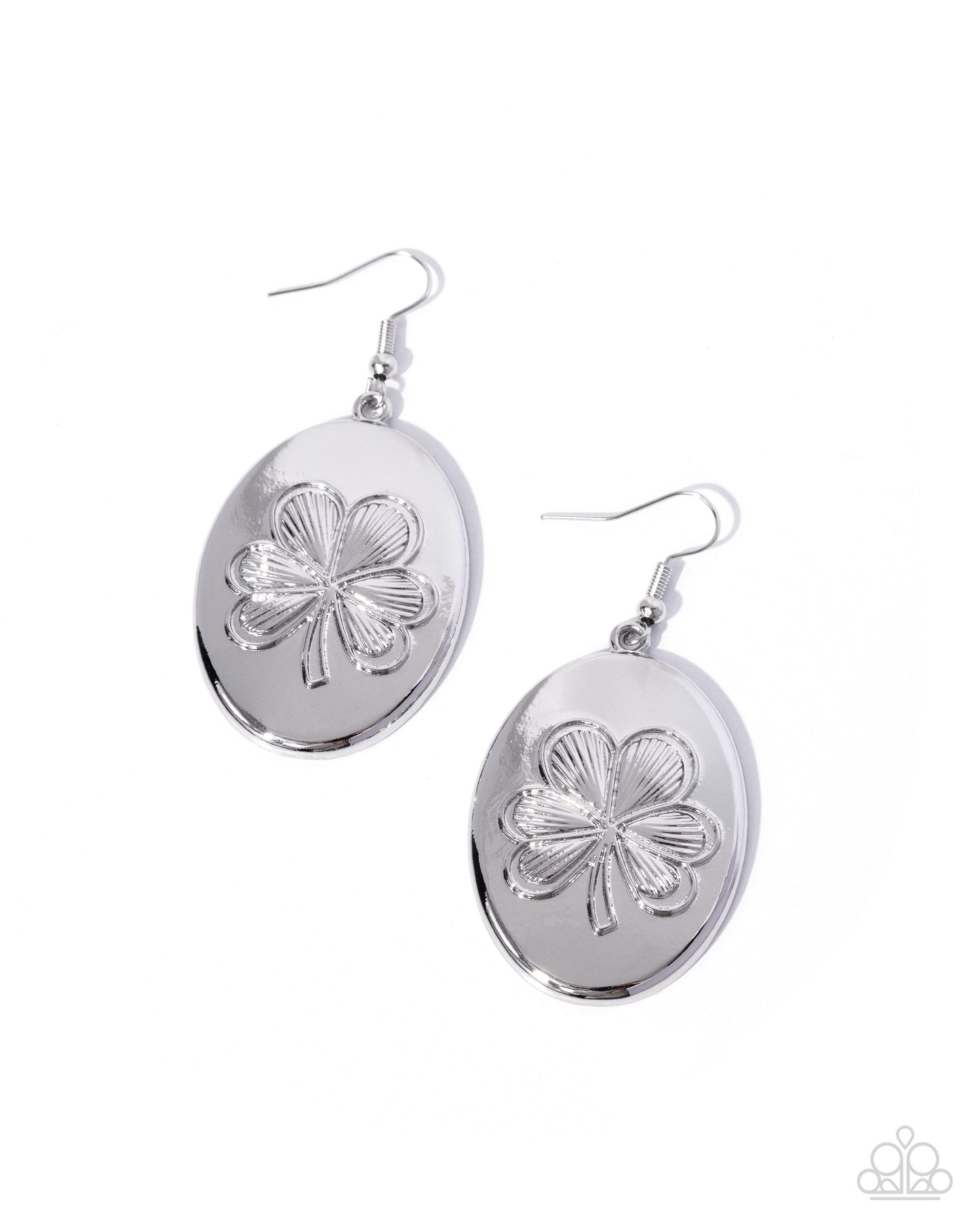 Fortunate Fair - silver - Paparazzi earrings