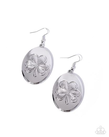 Fortunate Fair - silver - Paparazzi earrings