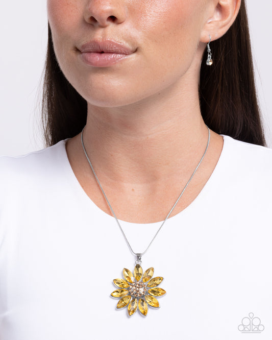Fortunate Floral - yellow - Paparazzi necklace
