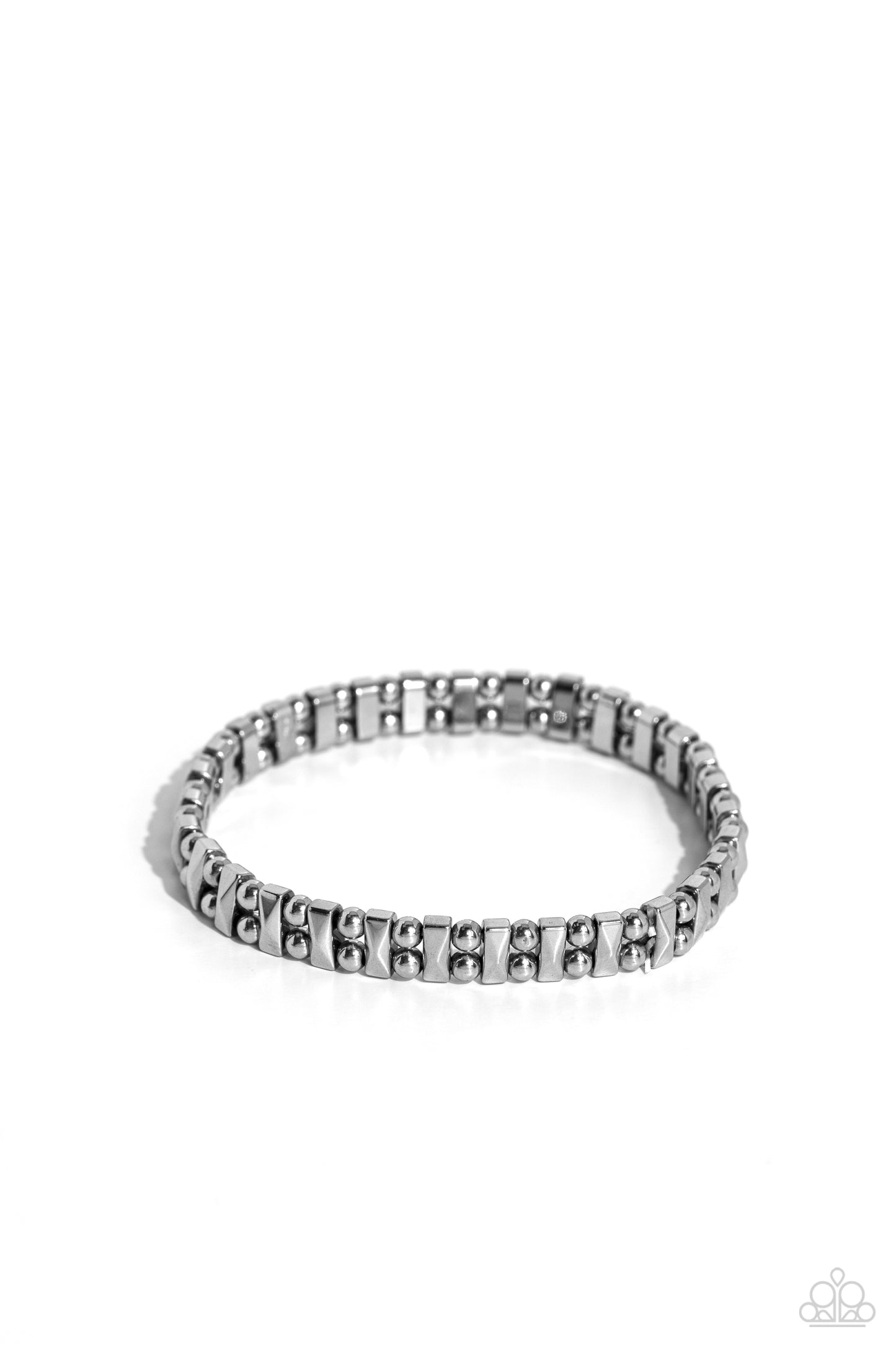 Fortune Favors The Fierce - silver - Paparazzi MENS bracelet