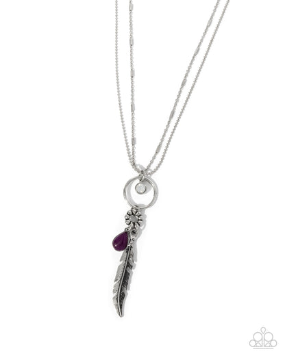 Foundation Stone - purple - Paparazzi necklace