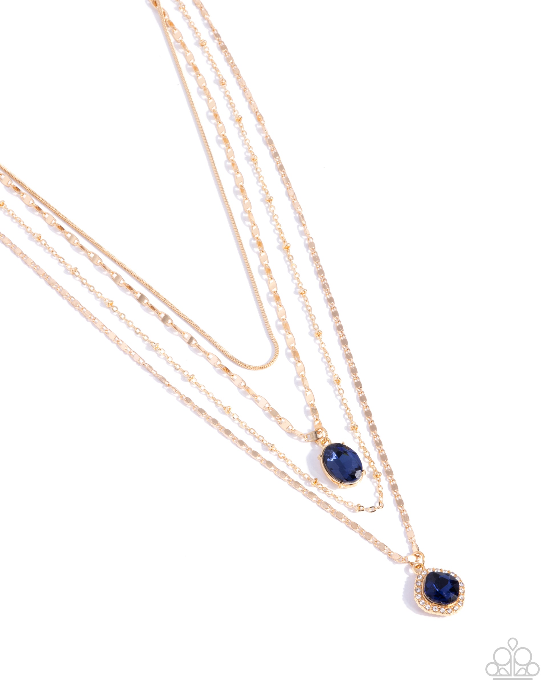 Four-Part Harmony - blue - Paparazzi necklace